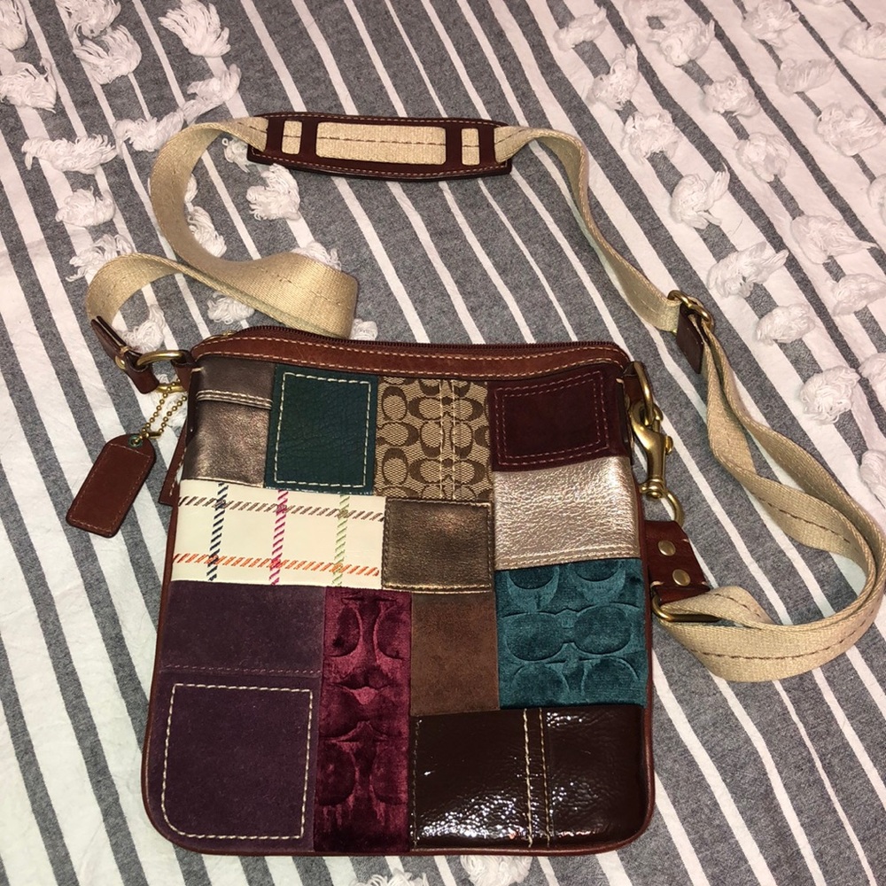Coach Patchwork Crossbody Bag in Multi-Color